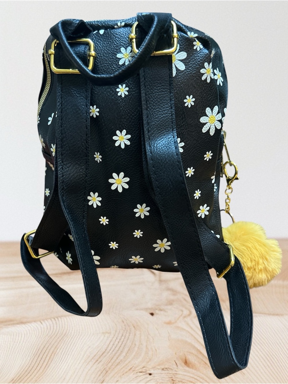 Jessica Simpson Black Daisy Mini Backpack with Gold Hardware and 2 Charms.
NWT - Picture 3 of 4